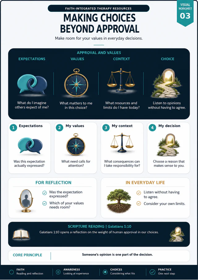 Guide No. 3 · Visual worksheet: Making choices beyond approval